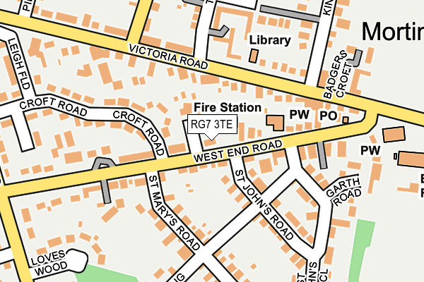 RG7 3TE map - OS OpenMap – Local (Ordnance Survey)