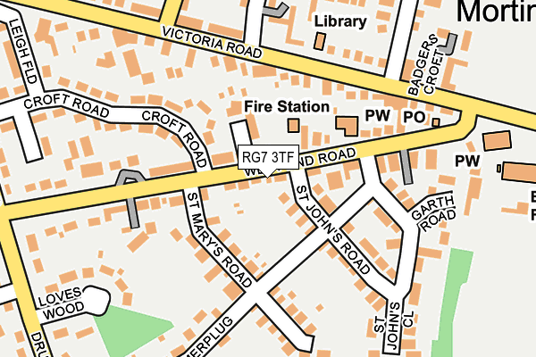 RG7 3TF map - OS OpenMap – Local (Ordnance Survey)