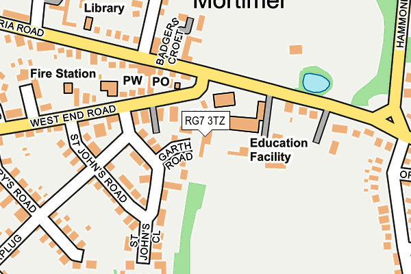 RG7 3TZ map - OS OpenMap – Local (Ordnance Survey)