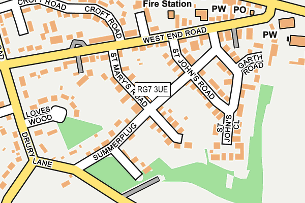 RG7 3UE map - OS OpenMap – Local (Ordnance Survey)