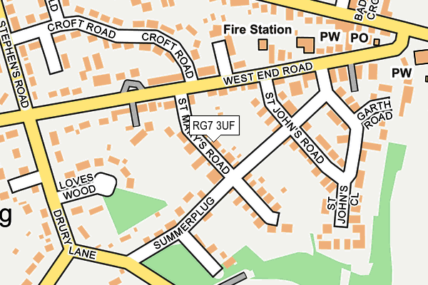 RG7 3UF map - OS OpenMap – Local (Ordnance Survey)