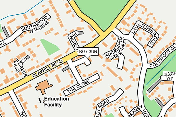 RG7 3UN map - OS OpenMap – Local (Ordnance Survey)