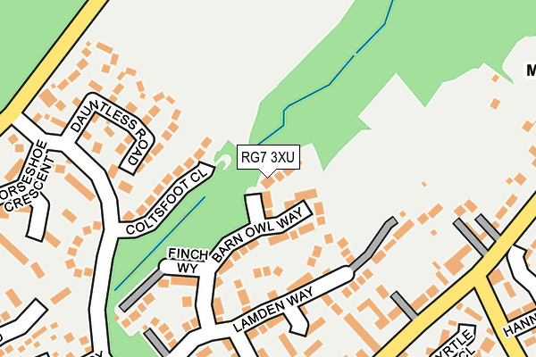 RG7 3XU map - OS OpenMap – Local (Ordnance Survey)