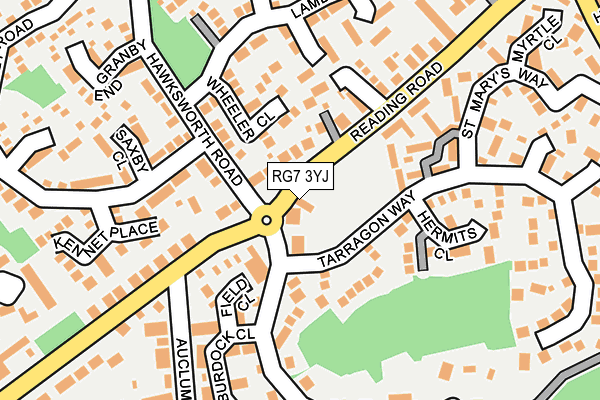 RG7 3YJ map - OS OpenMap – Local (Ordnance Survey)