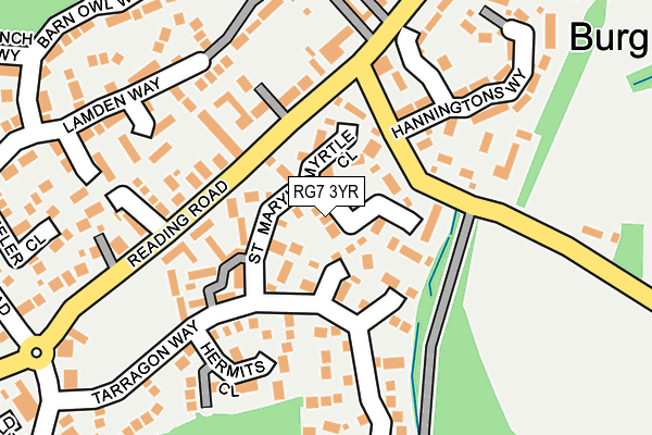 RG7 3YR map - OS OpenMap – Local (Ordnance Survey)