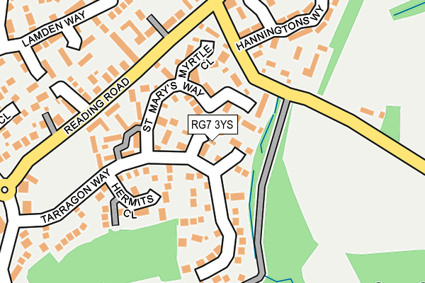 RG7 3YS map - OS OpenMap – Local (Ordnance Survey)