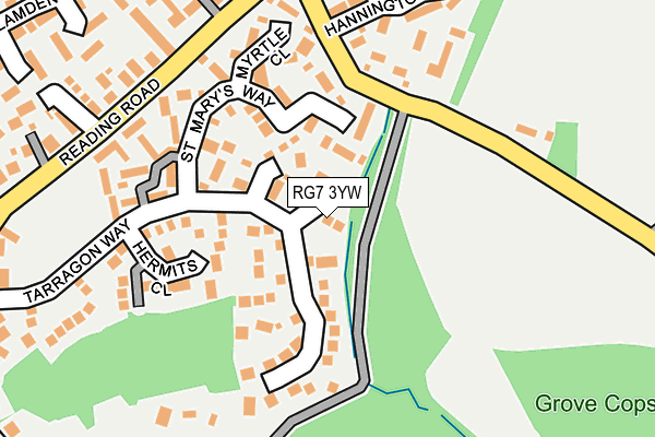 RG7 3YW map - OS OpenMap – Local (Ordnance Survey)