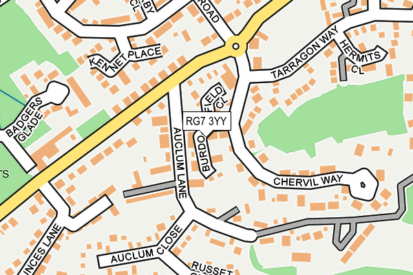 RG7 3YY map - OS OpenMap – Local (Ordnance Survey)