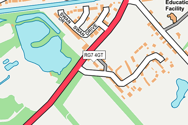 RG7 4GT map - OS OpenMap – Local (Ordnance Survey)
