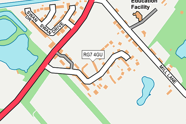 RG7 4GU map - OS OpenMap – Local (Ordnance Survey)