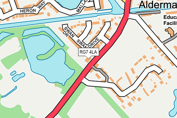 RG7 4LA map - OS OpenMap – Local (Ordnance Survey)