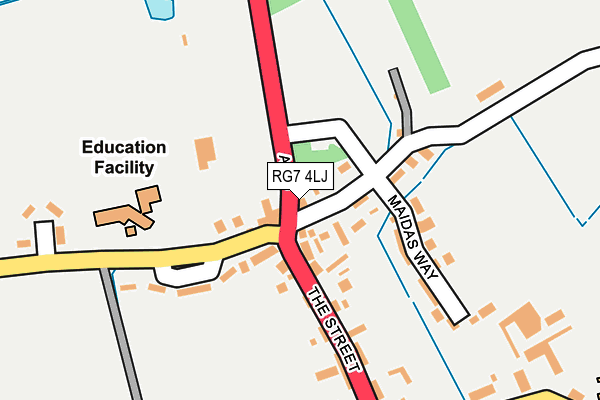 RG7 4LJ map - OS OpenMap – Local (Ordnance Survey)