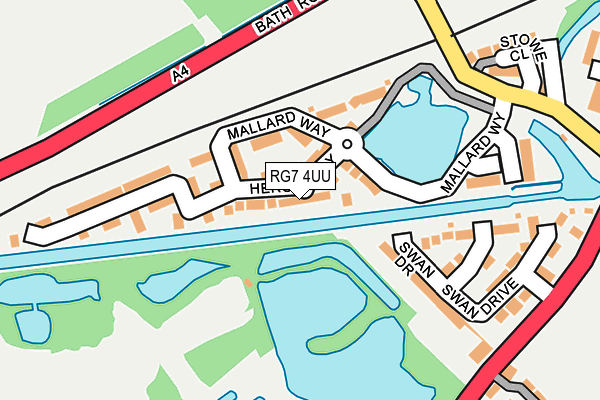 RG7 4UU map - OS OpenMap – Local (Ordnance Survey)