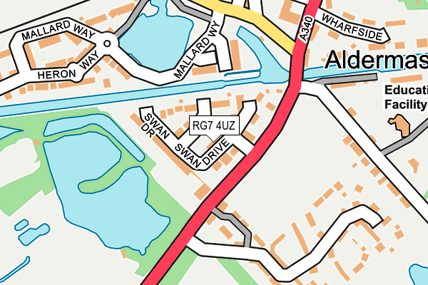 RG7 4UZ map - OS OpenMap – Local (Ordnance Survey)