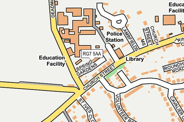 RG7 5AA map - OS OpenMap – Local (Ordnance Survey)