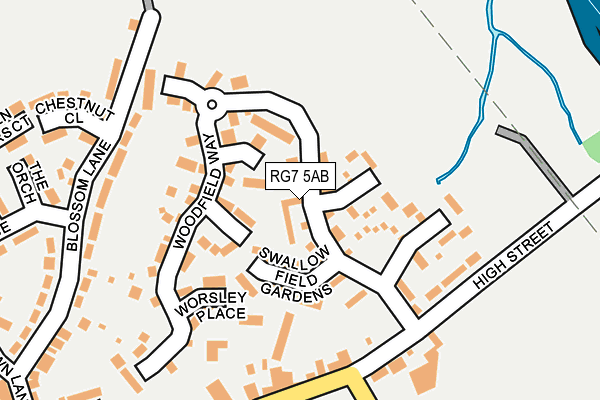RG7 5AB map - OS OpenMap – Local (Ordnance Survey)