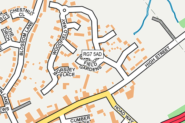 RG7 5AD map - OS OpenMap – Local (Ordnance Survey)
