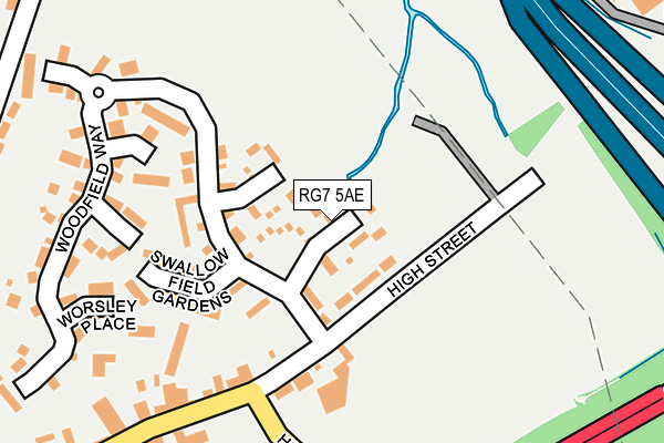 RG7 5AE map - OS OpenMap – Local (Ordnance Survey)