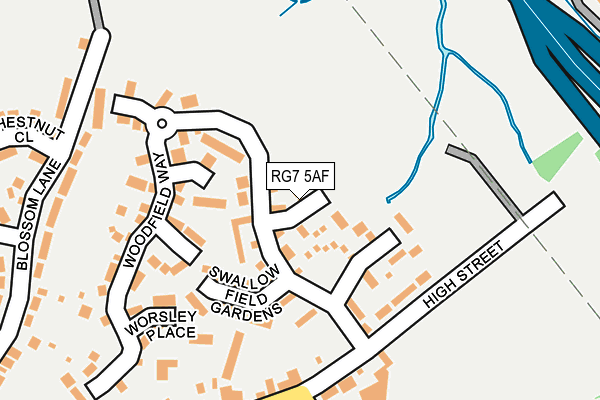 RG7 5AF map - OS OpenMap – Local (Ordnance Survey)