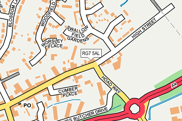 RG7 5AL map - OS OpenMap – Local (Ordnance Survey)