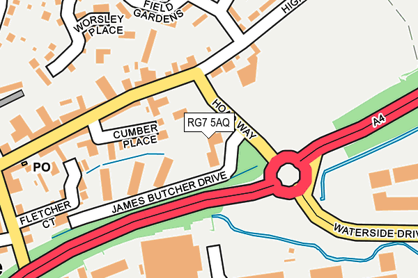 RG7 5AQ map - OS OpenMap – Local (Ordnance Survey)