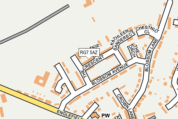 RG7 5AZ map - OS OpenMap – Local (Ordnance Survey)