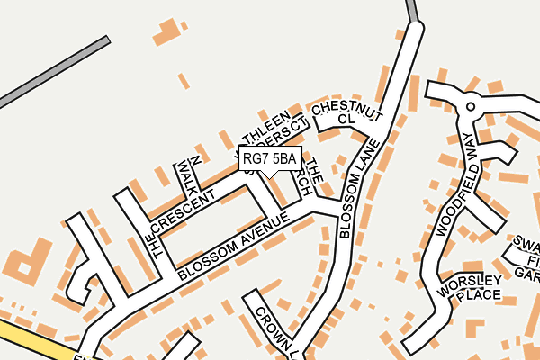 RG7 5BA map - OS OpenMap – Local (Ordnance Survey)