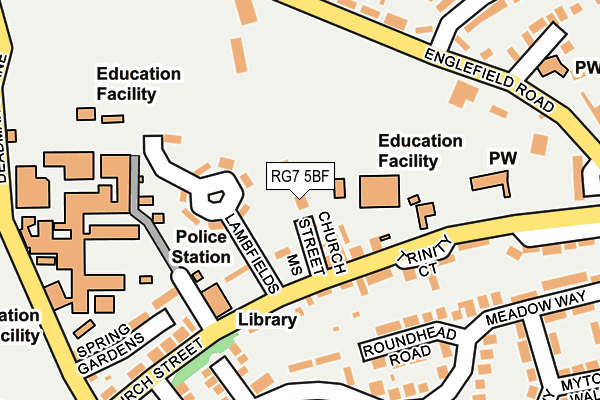 RG7 5BF map - OS OpenMap – Local (Ordnance Survey)