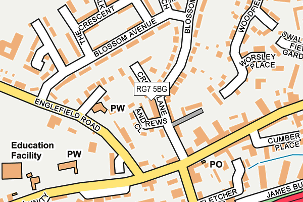 RG7 5BG map - OS OpenMap – Local (Ordnance Survey)