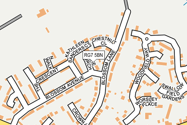 RG7 5BN map - OS OpenMap – Local (Ordnance Survey)