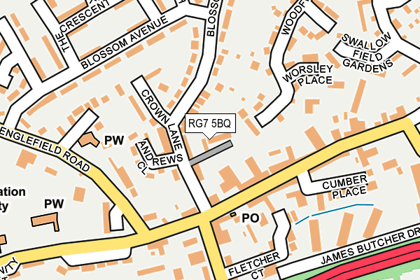 RG7 5BQ map - OS OpenMap – Local (Ordnance Survey)