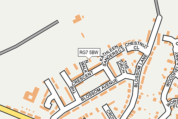 RG7 5BW map - OS OpenMap – Local (Ordnance Survey)
