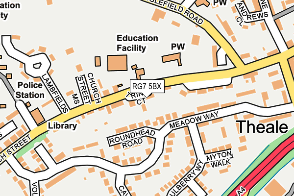 RG7 5BX map - OS OpenMap – Local (Ordnance Survey)