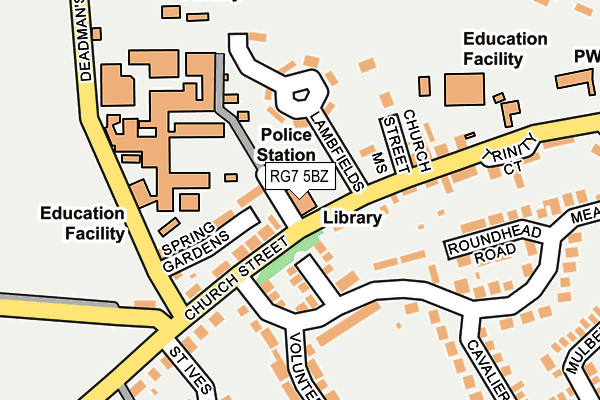 RG7 5BZ map - OS OpenMap – Local (Ordnance Survey)