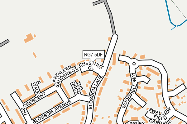 RG7 5DF map - OS OpenMap – Local (Ordnance Survey)