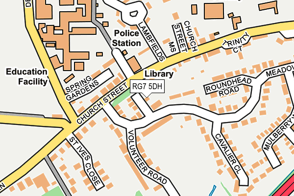 RG7 5DH map - OS OpenMap – Local (Ordnance Survey)