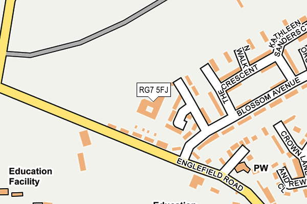 RG7 5FJ map - OS OpenMap – Local (Ordnance Survey)