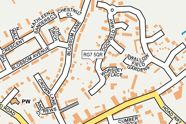 RG7 5QR map - OS OpenMap – Local (Ordnance Survey)