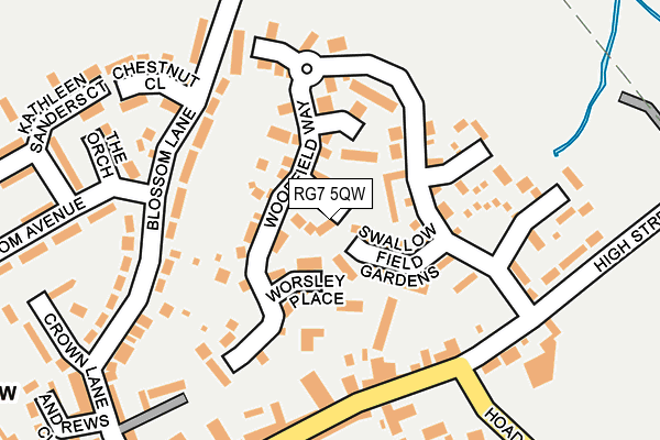 RG7 5QW map - OS OpenMap – Local (Ordnance Survey)