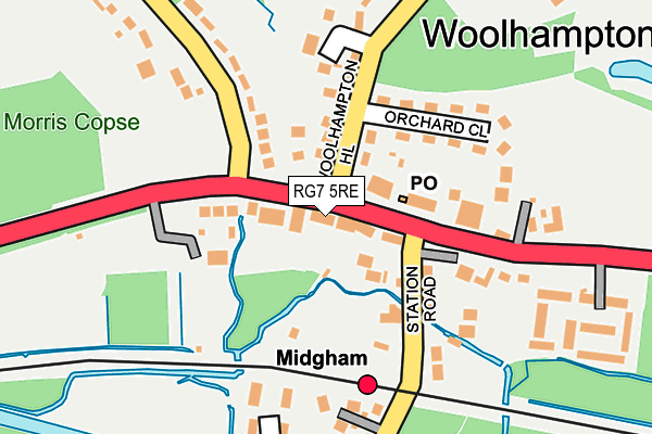 RG7 5RE map - OS OpenMap – Local (Ordnance Survey)