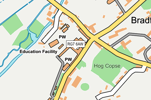 RG7 6AW map - OS OpenMap – Local (Ordnance Survey)