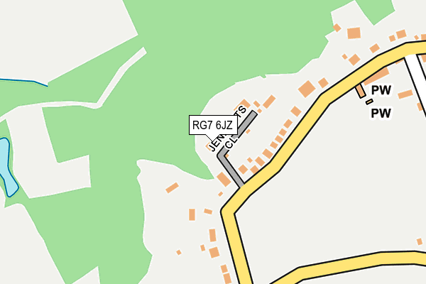RG7 6JZ map - OS OpenMap – Local (Ordnance Survey)