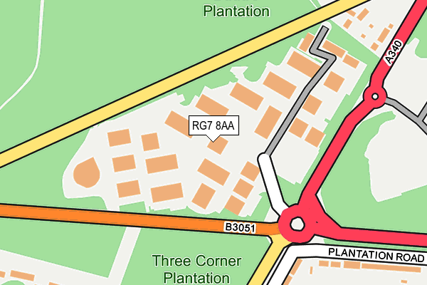 RG7 8AA map - OS OpenMap – Local (Ordnance Survey)