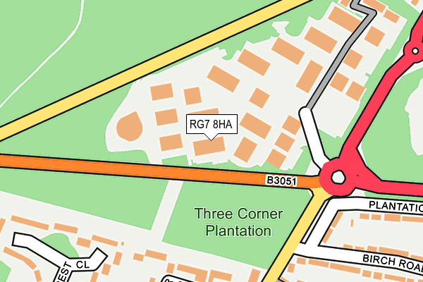 RG7 8HA map - OS OpenMap – Local (Ordnance Survey)