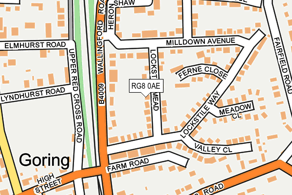 RG8 0AE map - OS OpenMap – Local (Ordnance Survey)