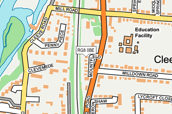 RG8 0BE map - OS OpenMap – Local (Ordnance Survey)
