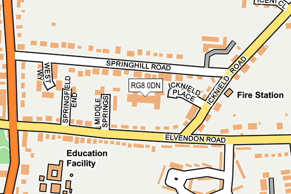 RG8 0DN map - OS OpenMap – Local (Ordnance Survey)