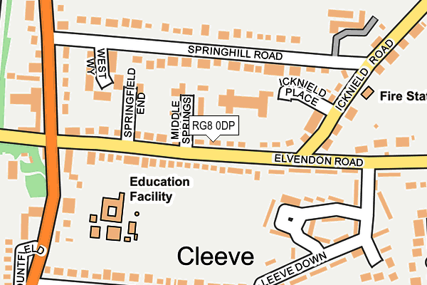 RG8 0DP map - OS OpenMap – Local (Ordnance Survey)