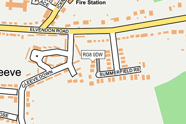 RG8 0DW map - OS OpenMap – Local (Ordnance Survey)