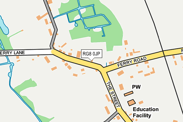 RG8 0JP map - OS OpenMap – Local (Ordnance Survey)